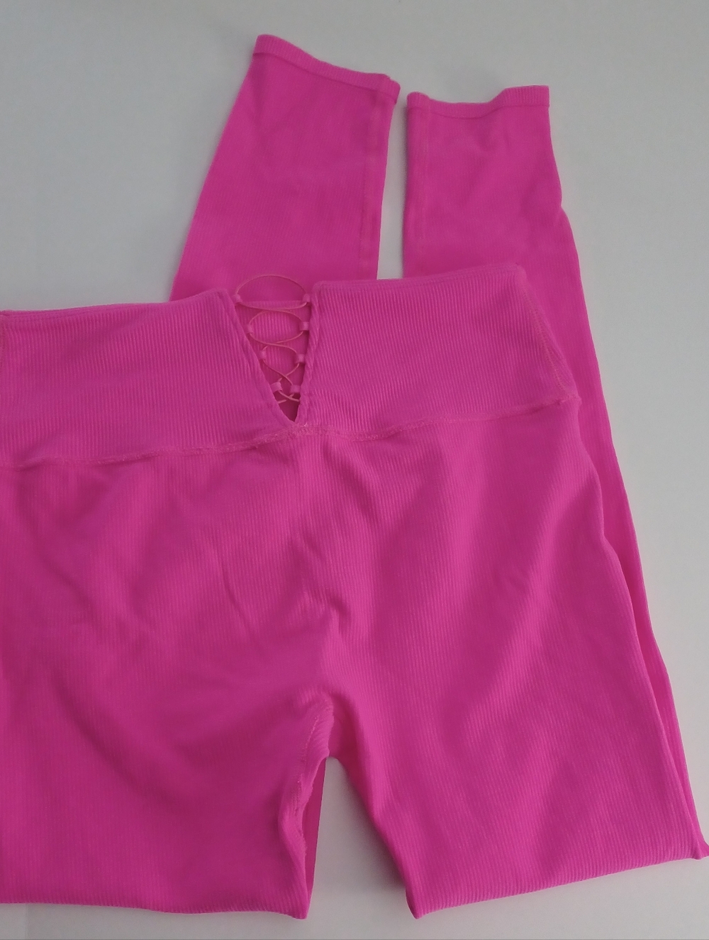 Amazon Hot Pink Ribbed Athletic Leggings Sz S M